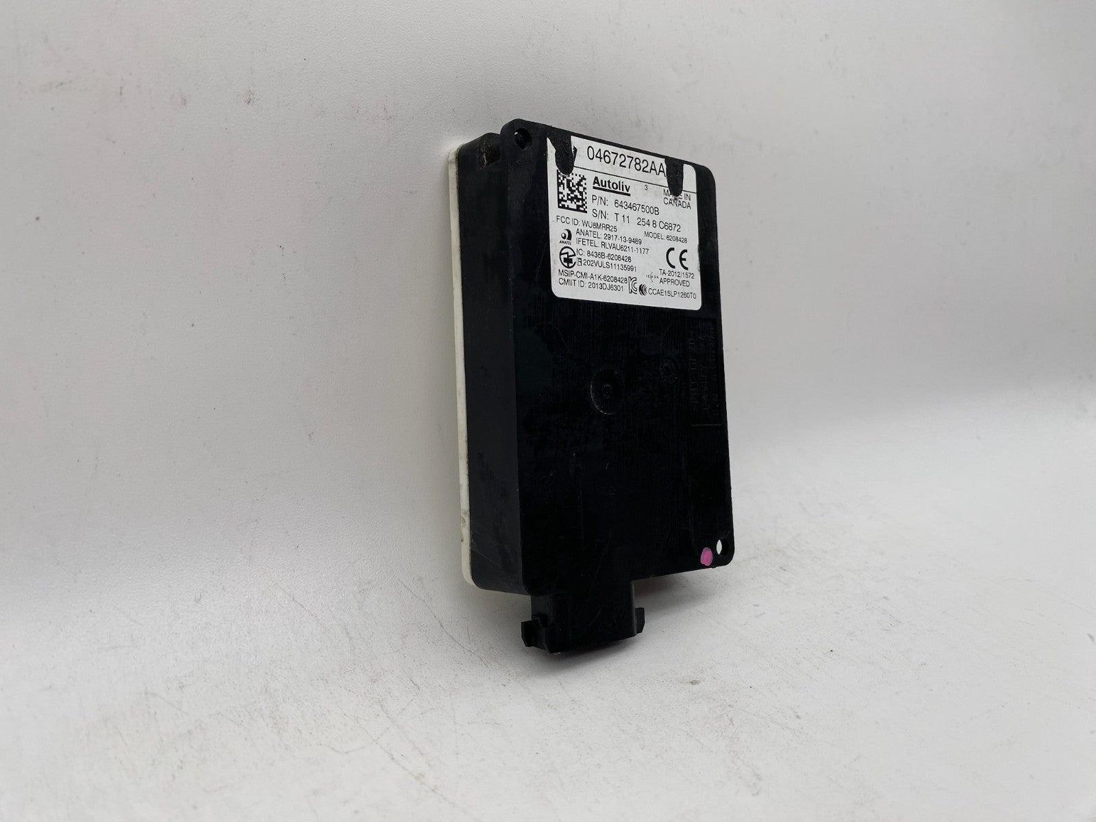 2019 DODGE CHARGER REAR RIGHT SIDE BLIND SPOT RADAR SENSOR MODULE 04672782AA OEM