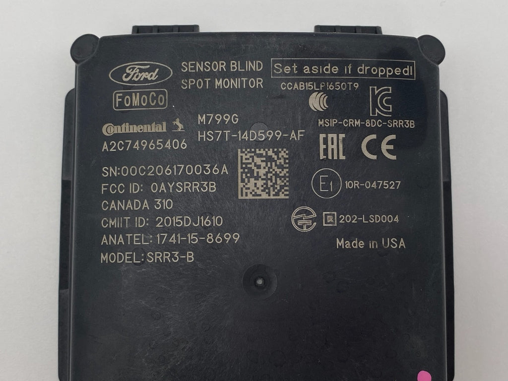2017-2020 FORD FUSION LH DRIVER BLIND SPOT SENSOR MONITOR OEM HS7T-14D599-AF