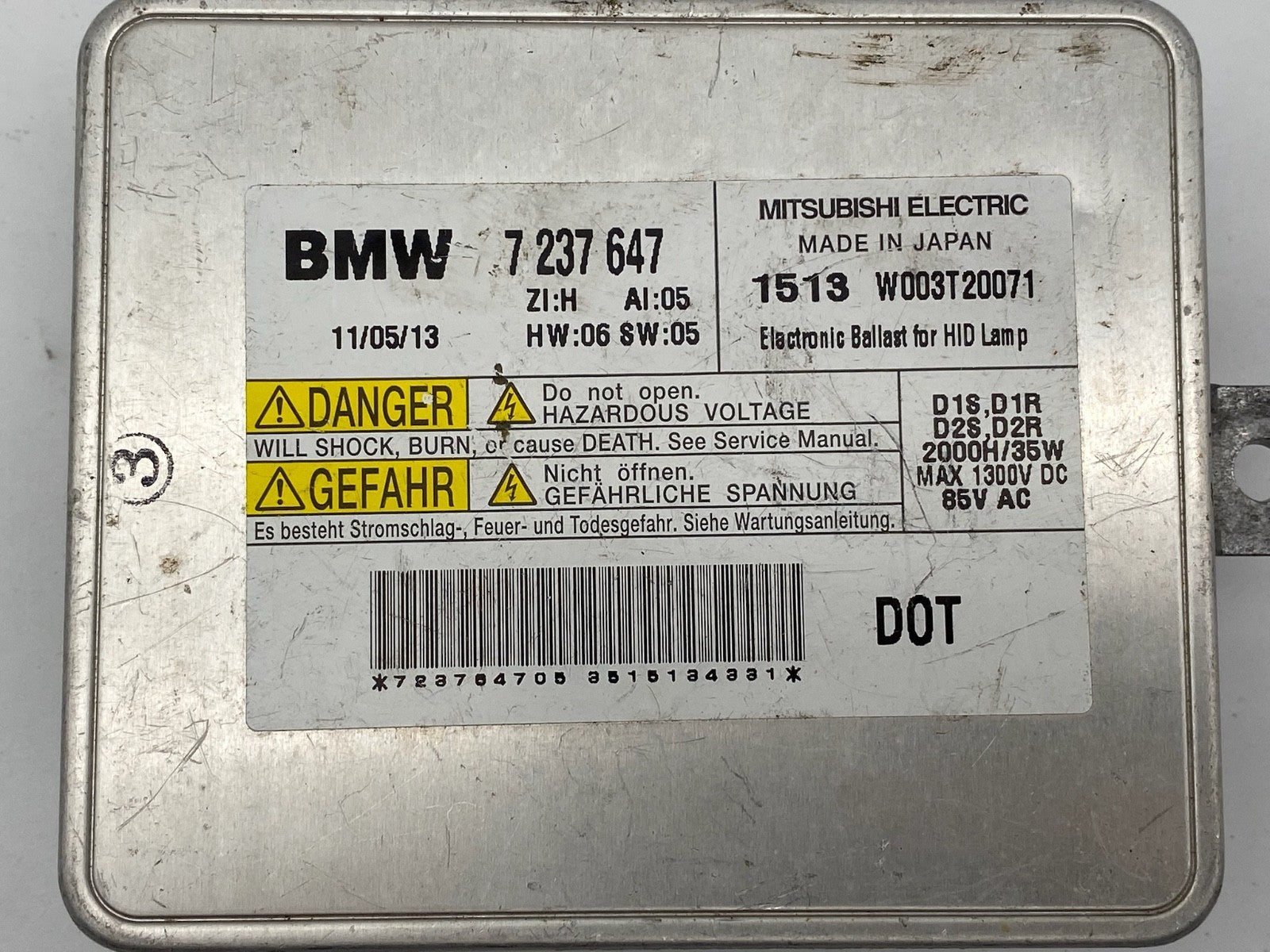 2009-2012 BMW E90 E91 3 Series Xenon Ballast HID D1S Control Module 7 237 647